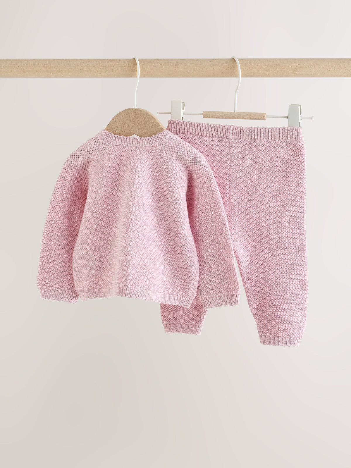Pink Embroidered Character Baby Cardigan and Leggings Set 2 Piece (0mths-2yrs) - image 2