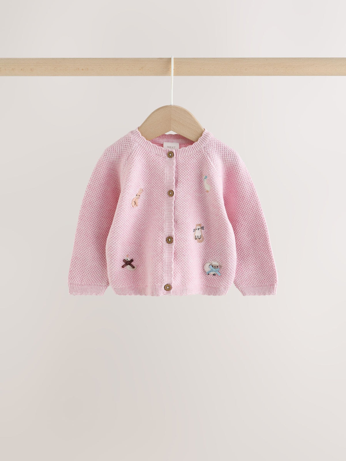 Pink Embroidered Character Baby Cardigan and Leggings Set 2 Piece (0mths-2yrs) - image 3