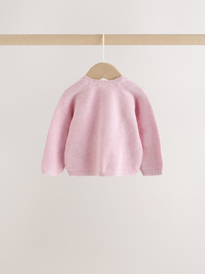 Pink Embroidered Character Baby Cardigan and Leggings Set 2 Piece (0mths-2yrs) - image 5
