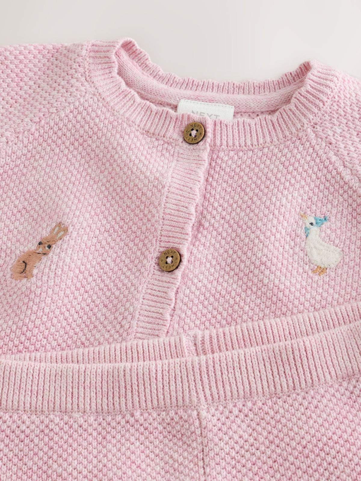 Pink Embroidered Character Baby Cardigan and Leggings Set 2 Piece (0mths-2yrs) - image 7