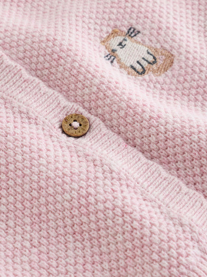 Pink Embroidered Character Baby Cardigan and Leggings Set 2 Piece (0mths-2yrs) - image 8