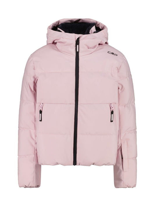 CMP Pink Puffer Hooded Waterproof Ski Jacket - image 1