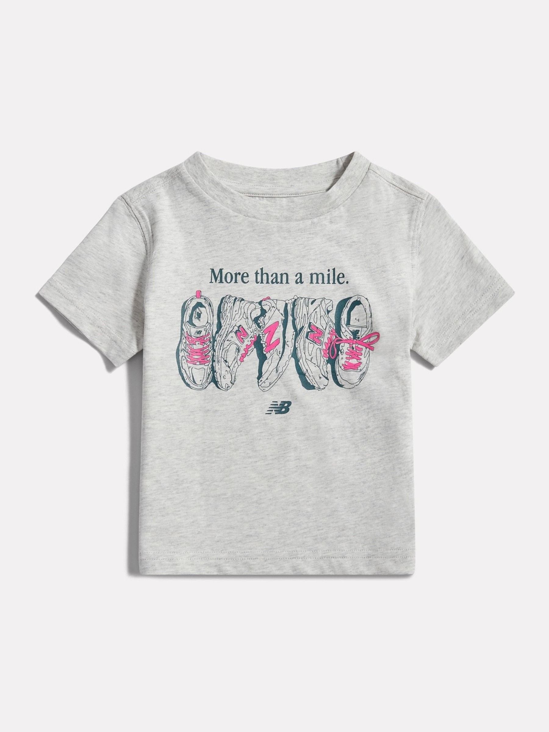 New Balance Grey More Than A Mile Graphic T-Shirt image 1