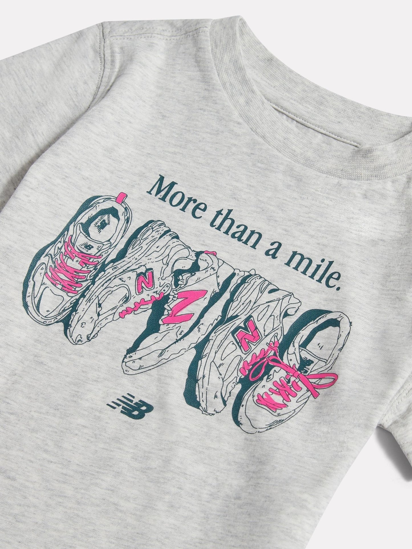 New Balance Grey More Than A Mile Graphic T-Shirt image 3