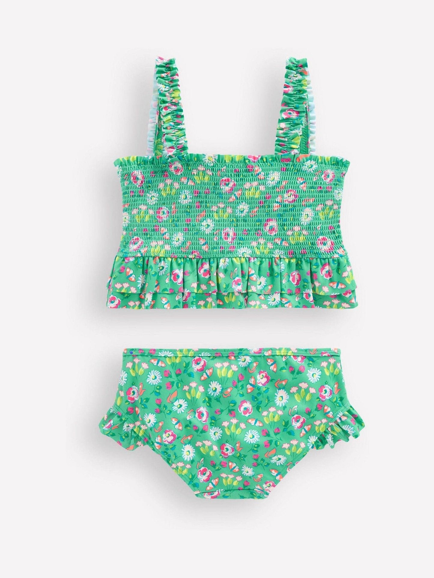 Boden Green Peplum Smocked Bikini image 2