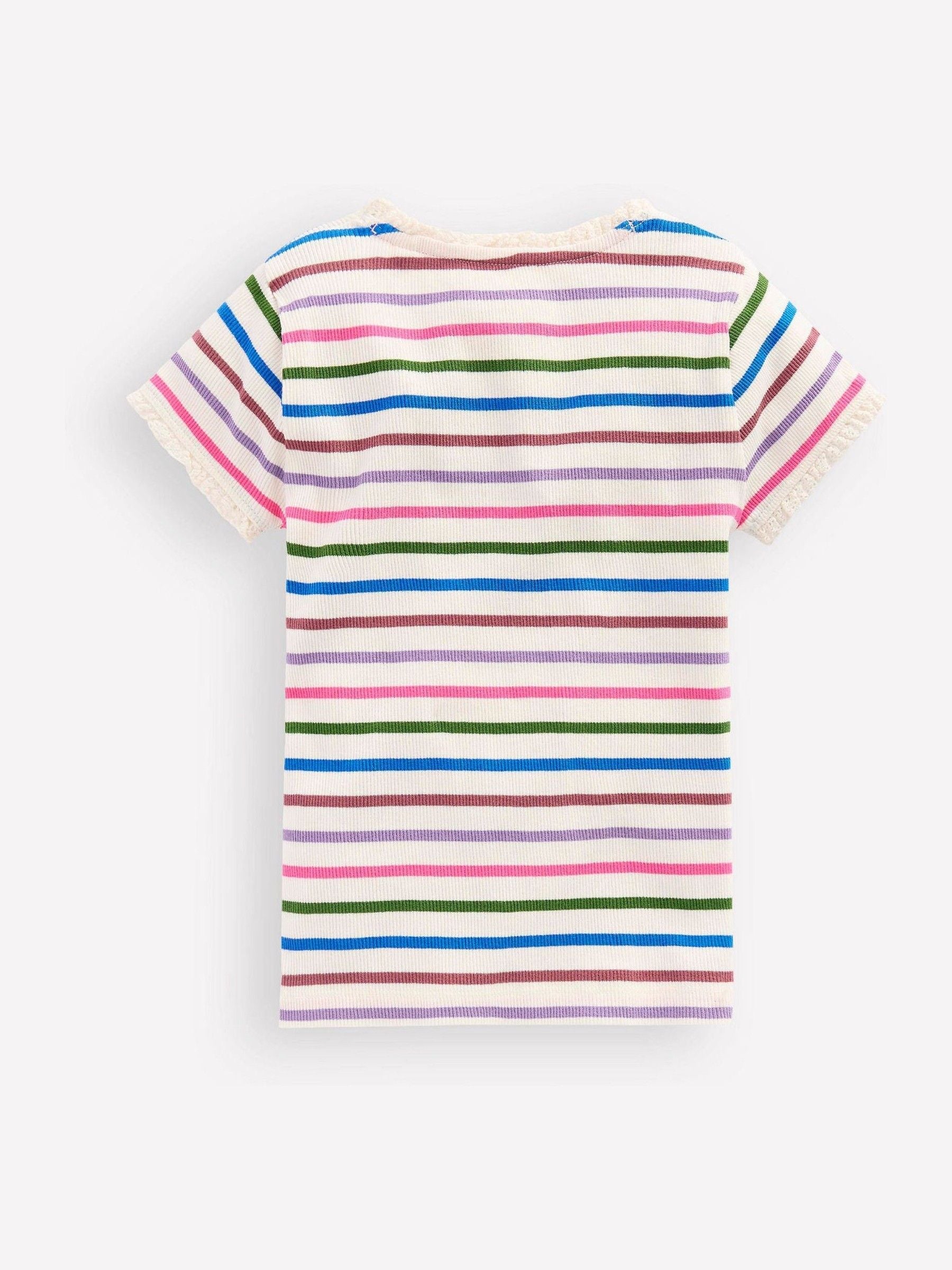 Boden Pink Short Sleeve Ribbed T-Shirt image 2