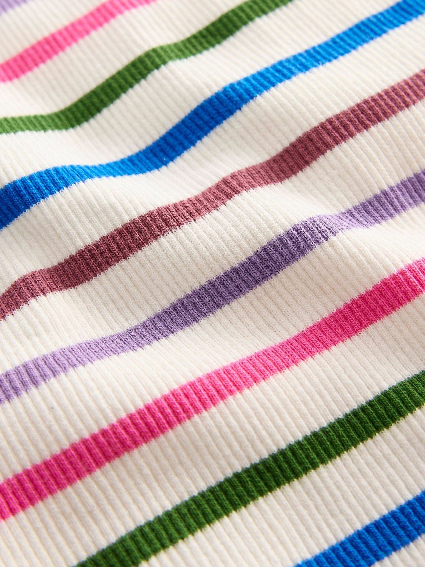 Boden Pink Short Sleeve Ribbed T-Shirt image 3