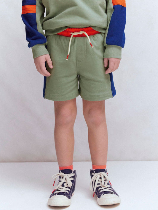 Boden Green Colourblock Shorts image 1