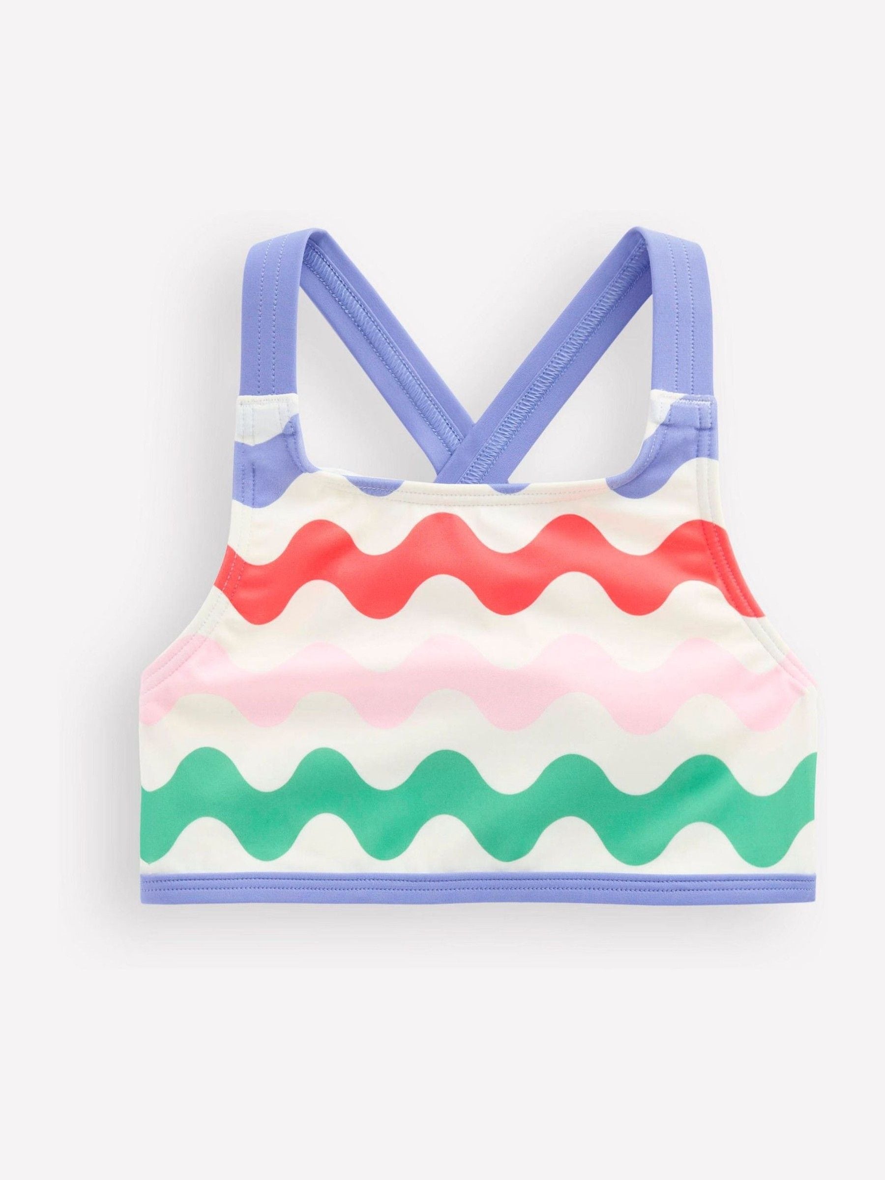 Boden Blue Cross-Back Bikini Top image 1