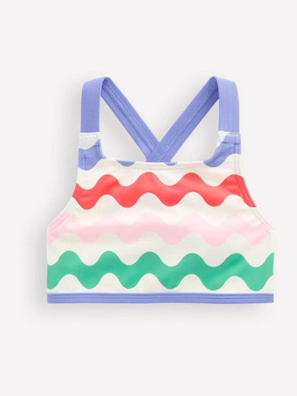 Boden Blue Cross-Back Bikini Top image 1