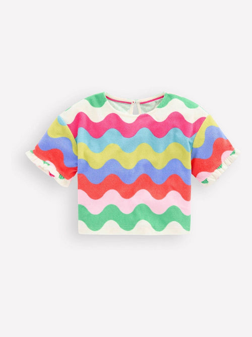 Boden Pink Dropped Shoulder Towelling Top image 1
