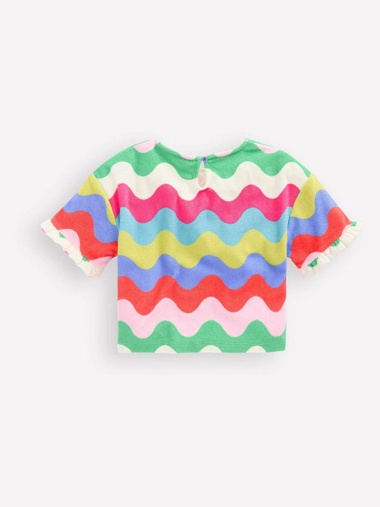 Boden Pink Dropped Shoulder Towelling Top image 2