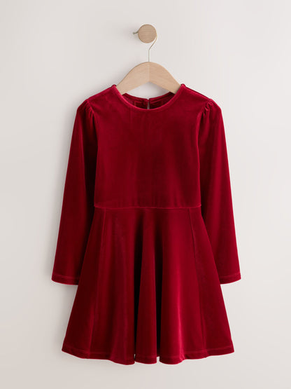 Dsiney Kidz - Red Velvet Skater Dress (3-16yrs) image 5