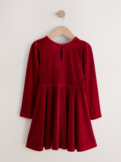 Dsiney Kidz - Red Velvet Skater Dress (3-16yrs) image 6