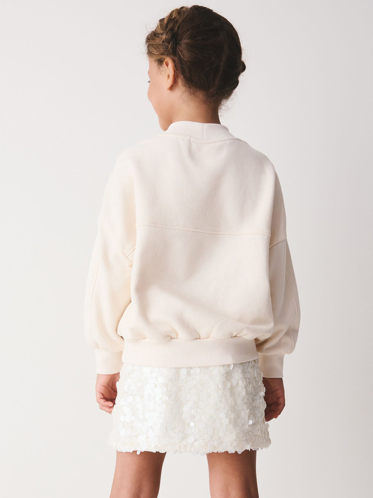 Cream Sequin Heart Sweatshirt and Skirt Set (3-16yrs) - image 4