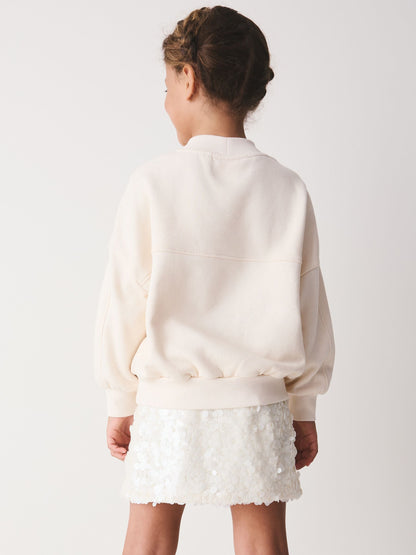 Cream Sequin Heart Sweatshirt and Skirt Set (3-16yrs) - image 4