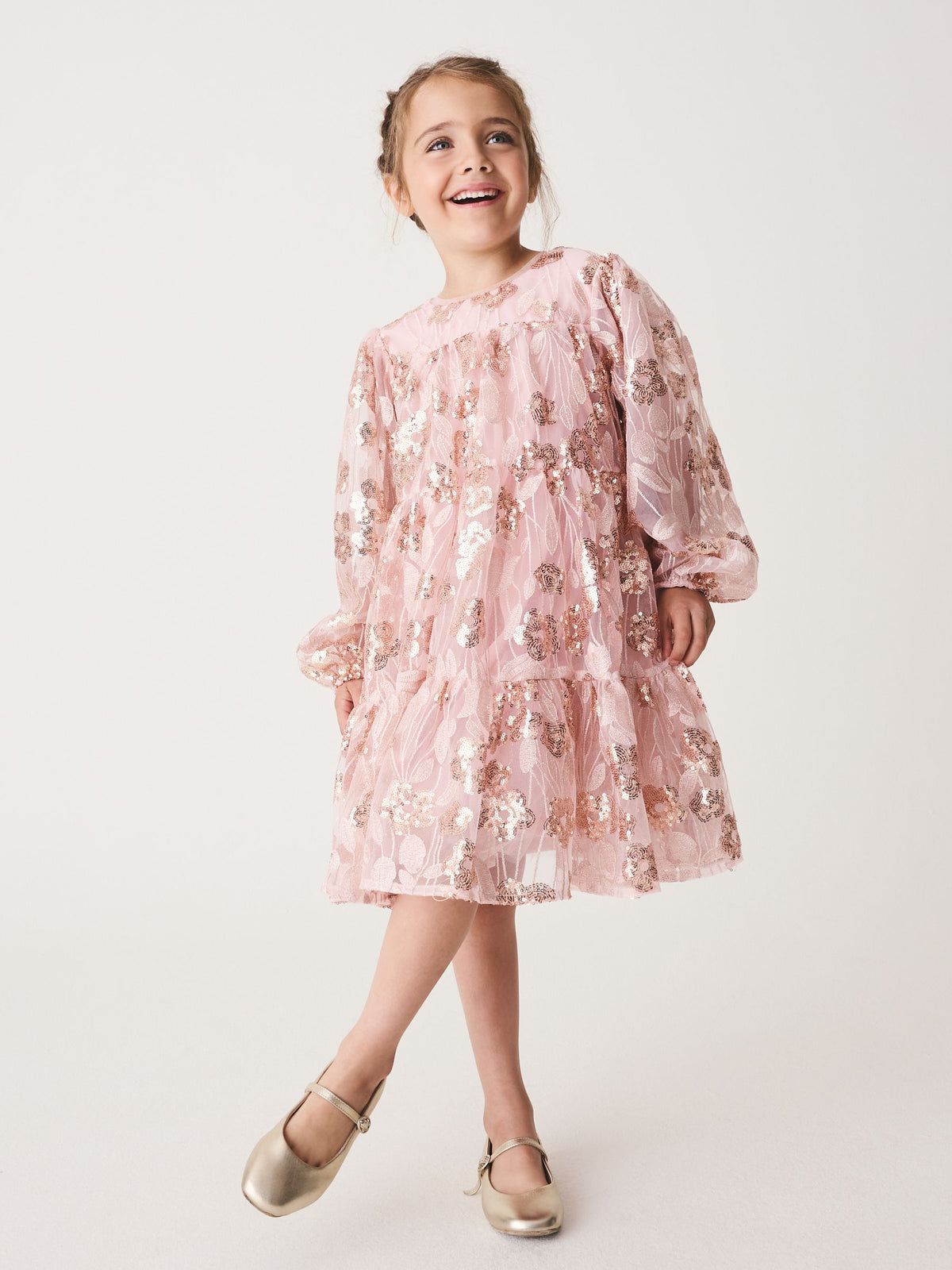 Gold Gold Sequin Dress (3-16yrs) - image 1