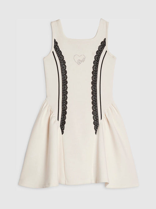 River Island Cream Premium Lace Prom Dress image 1