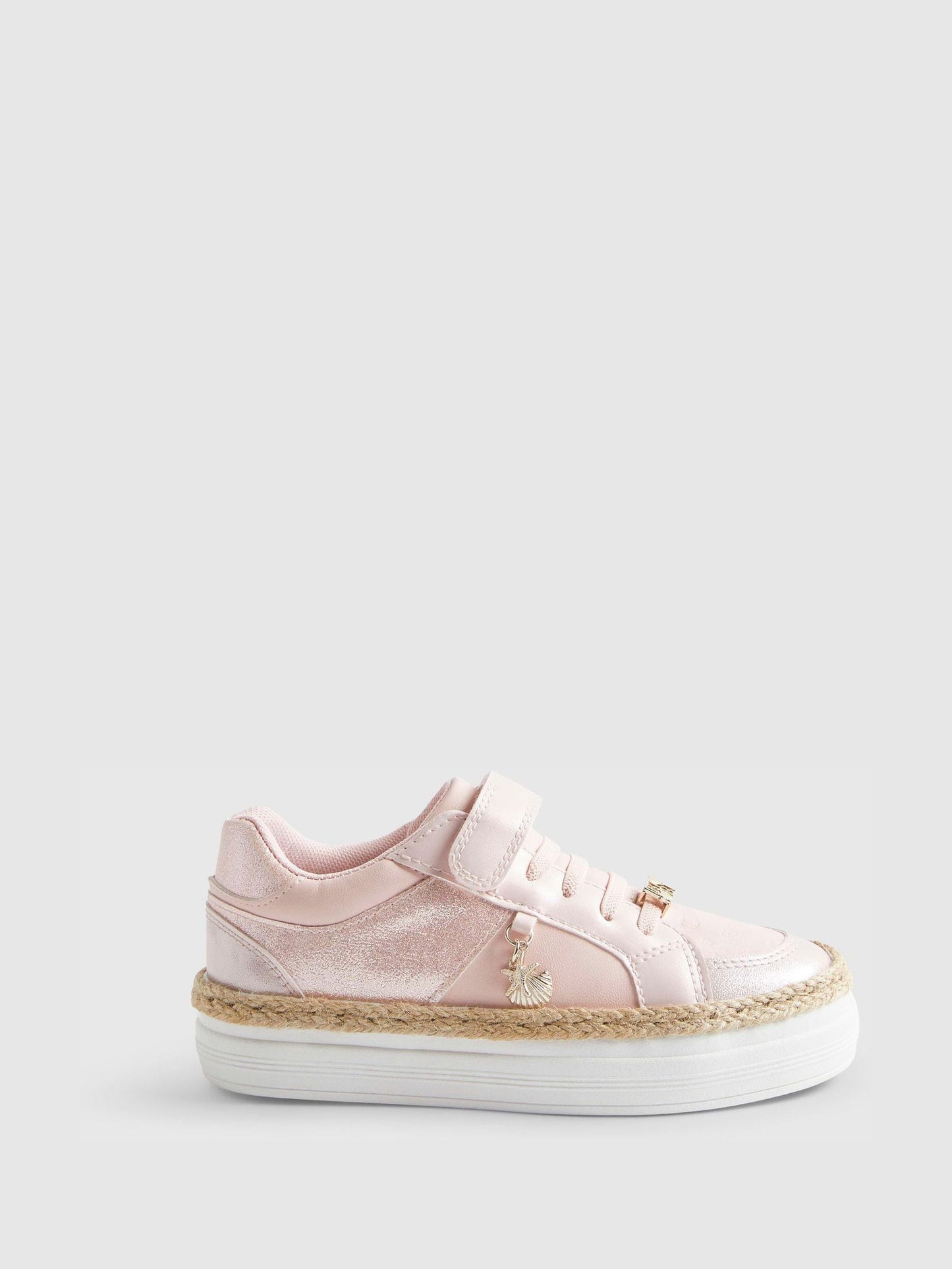 River Island Pink Shell Trainers image 1
