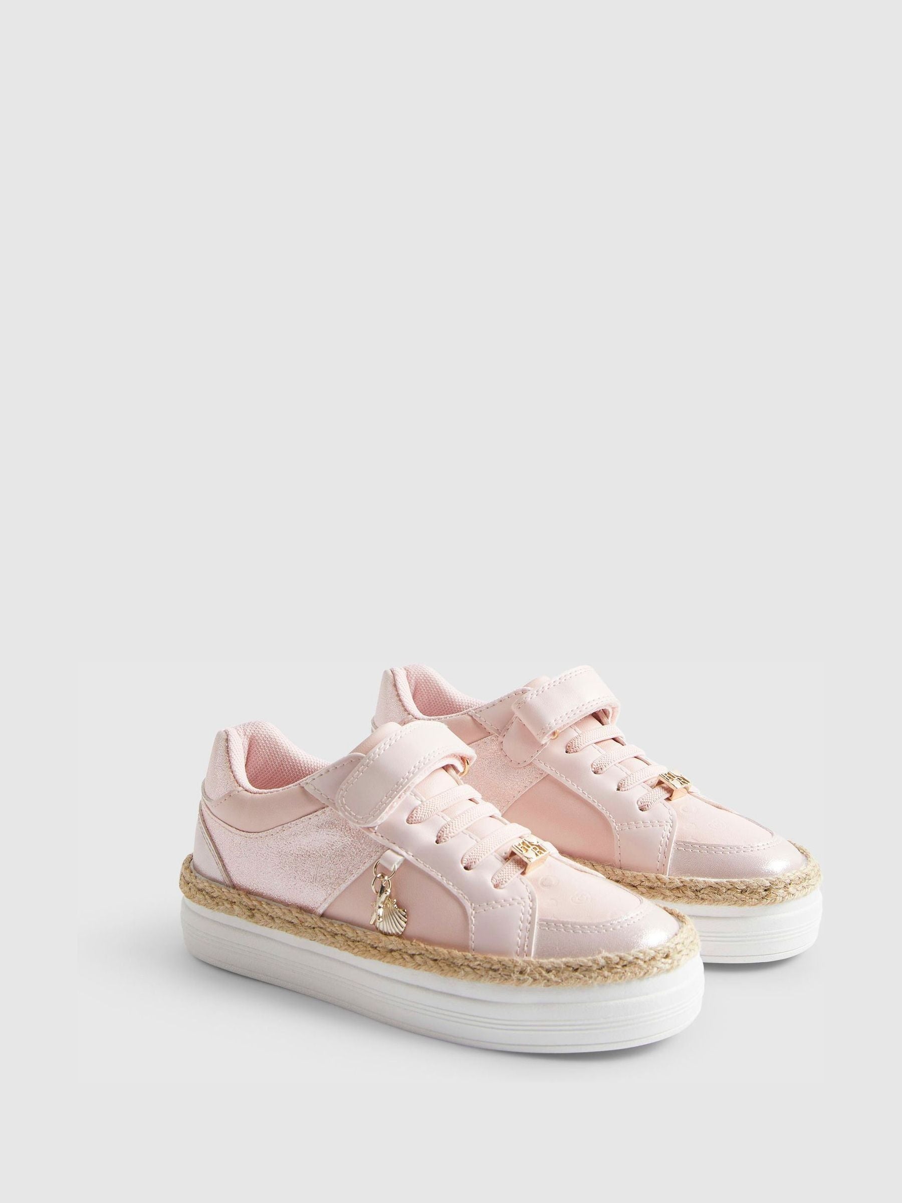 River Island Pink Shell Trainers image 2