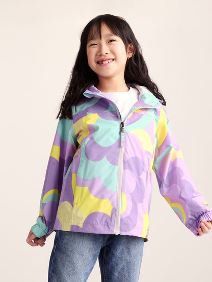 Dsiney Kidz - Tog 24 Lilac Purple Cloud Print Mauve Waterproof Jacket image 1
