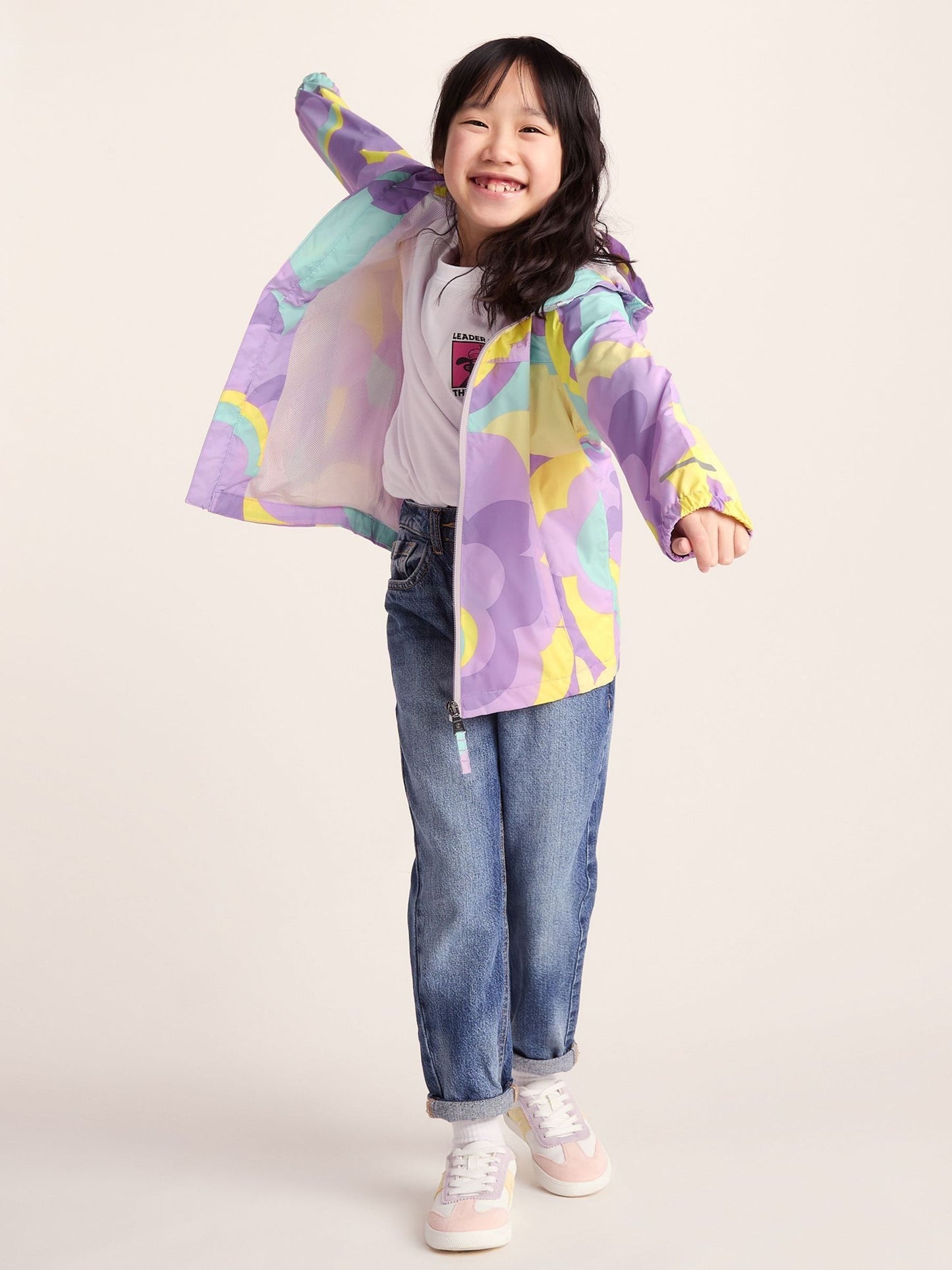 Dsiney Kidz - Tog 24 Lilac Purple Cloud Print Mauve Waterproof Jacket image 2