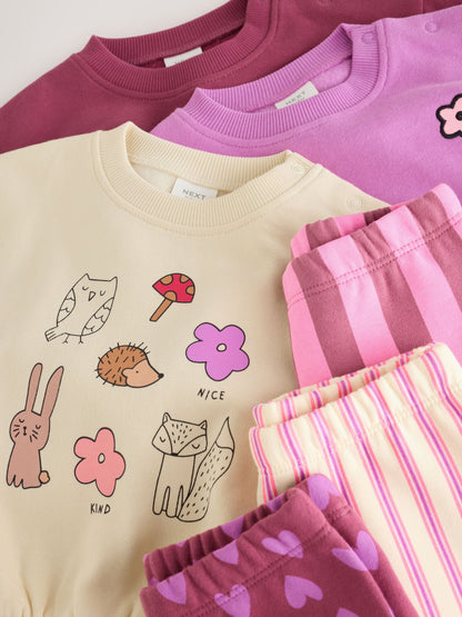 Purple Baby Sweat Top And Joggers 6 Pack (0mths-2yrs) - image 11