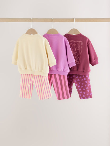 Purple Baby Sweat Top And Joggers 6 Pack (0mths-2yrs) - image 8