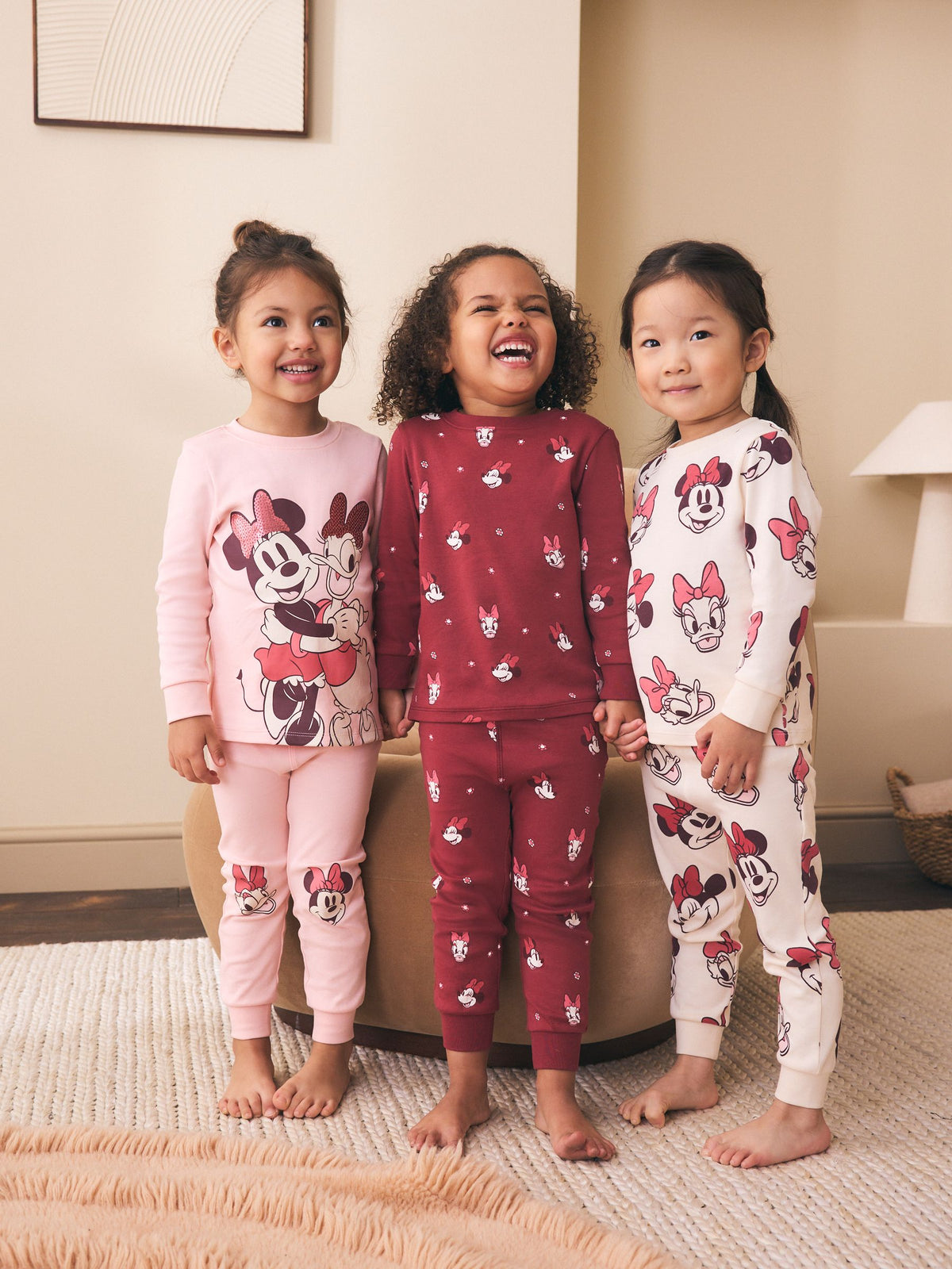 Burgundy Red Minnie Mouse Snuggle Pyjamas 3 Pack (9mths-12yrs) - image 2