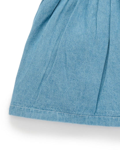 Purebaby Blue Embroidered Pinnie Dress image 5