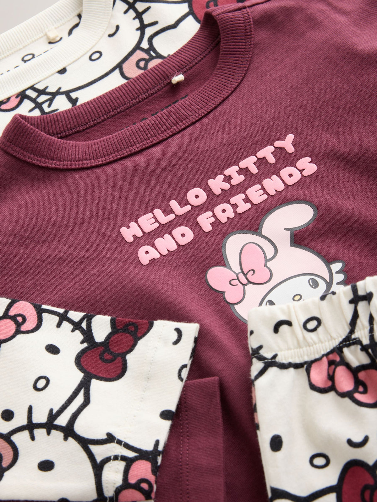Burgundy Red Hello Kitty and Friends Wide Leg Pyjamas 2 Pack (3-16yrs) - image 5