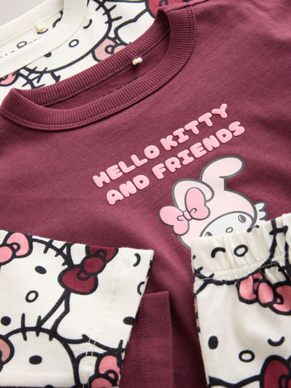Burgundy Red Hello Kitty and Friends Wide Leg Pyjamas 2 Pack (3-16yrs) - image 5
