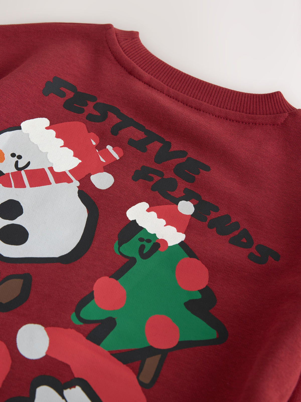 Burgundy Red Christmas Crew Neck Joggers Set (3mths-7yrs) - image 10