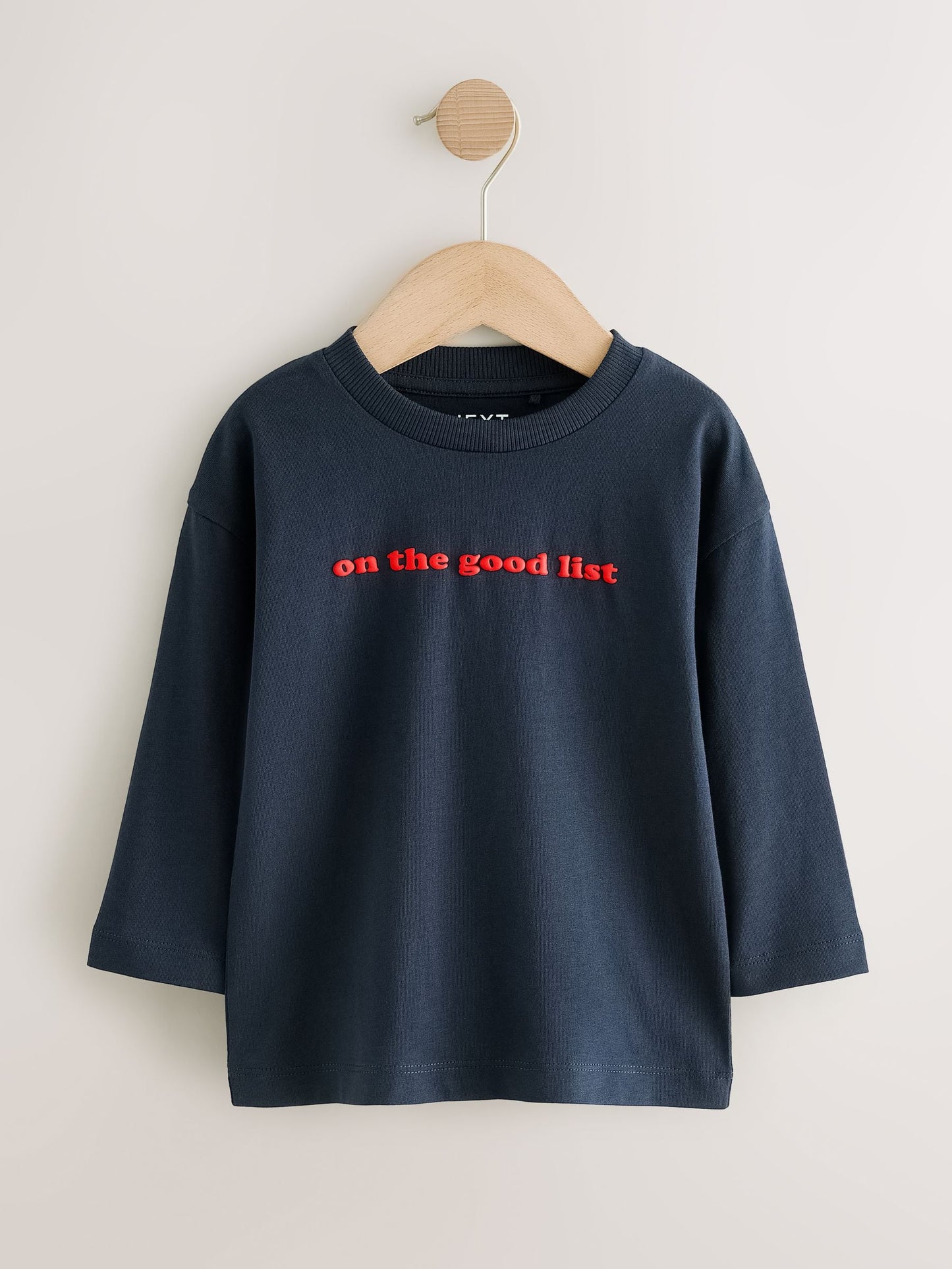 Dsiney Kidz - Navy on the good list Slogan Long Sleeve Christmas T-Shirt (3mths-7yrs) image 5