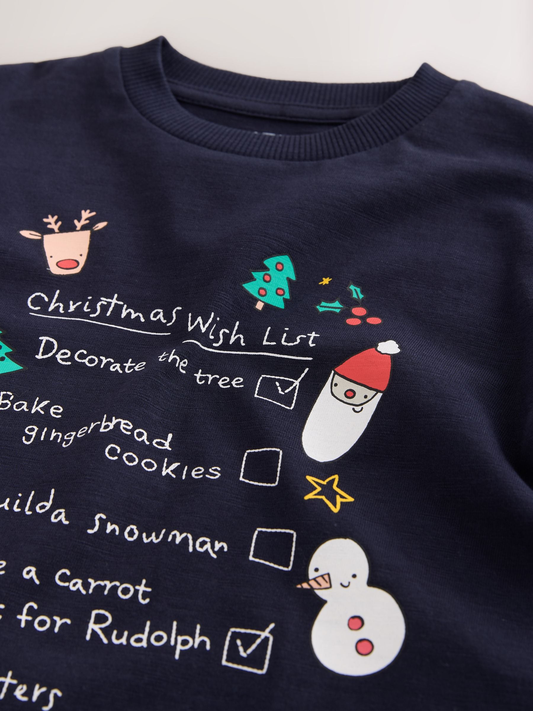 Dsiney Kidz - Navy Christmas Wish List Long Sleeve Christmas T-Shirt (3mths-7yrs) image 10