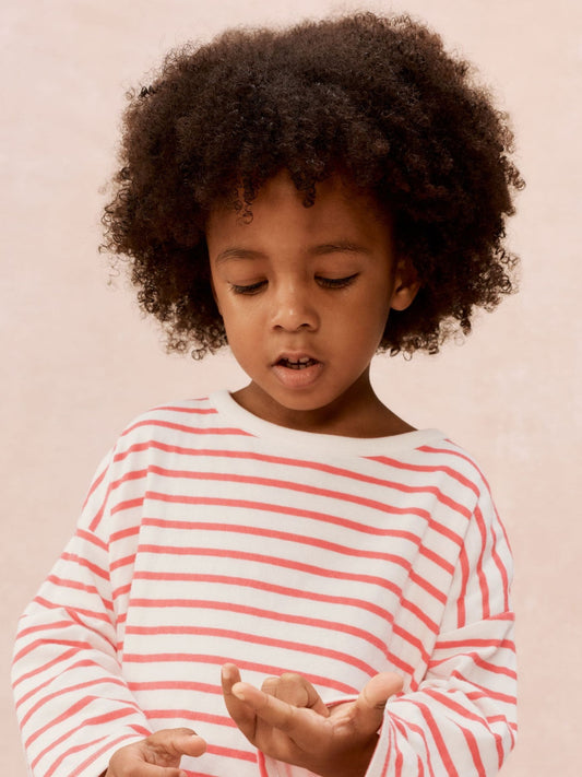 The White Company Red Cotton Little Surfer Top & Shorts Set image 2
