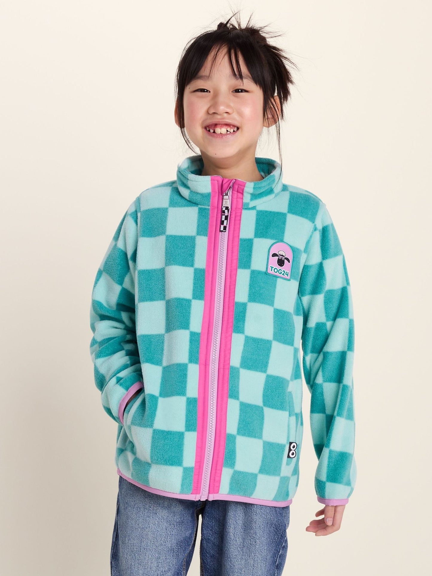 Dsiney Kidz - Tog 24 Green Lacaune Kids Shaun The Sheep Fleece Zip Jacket image 1
