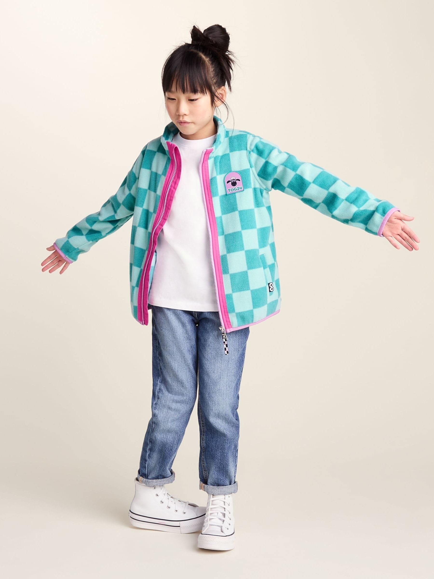 Dsiney Kidz - Tog 24 Green Lacaune Kids Shaun The Sheep Fleece Zip Jacket image 3