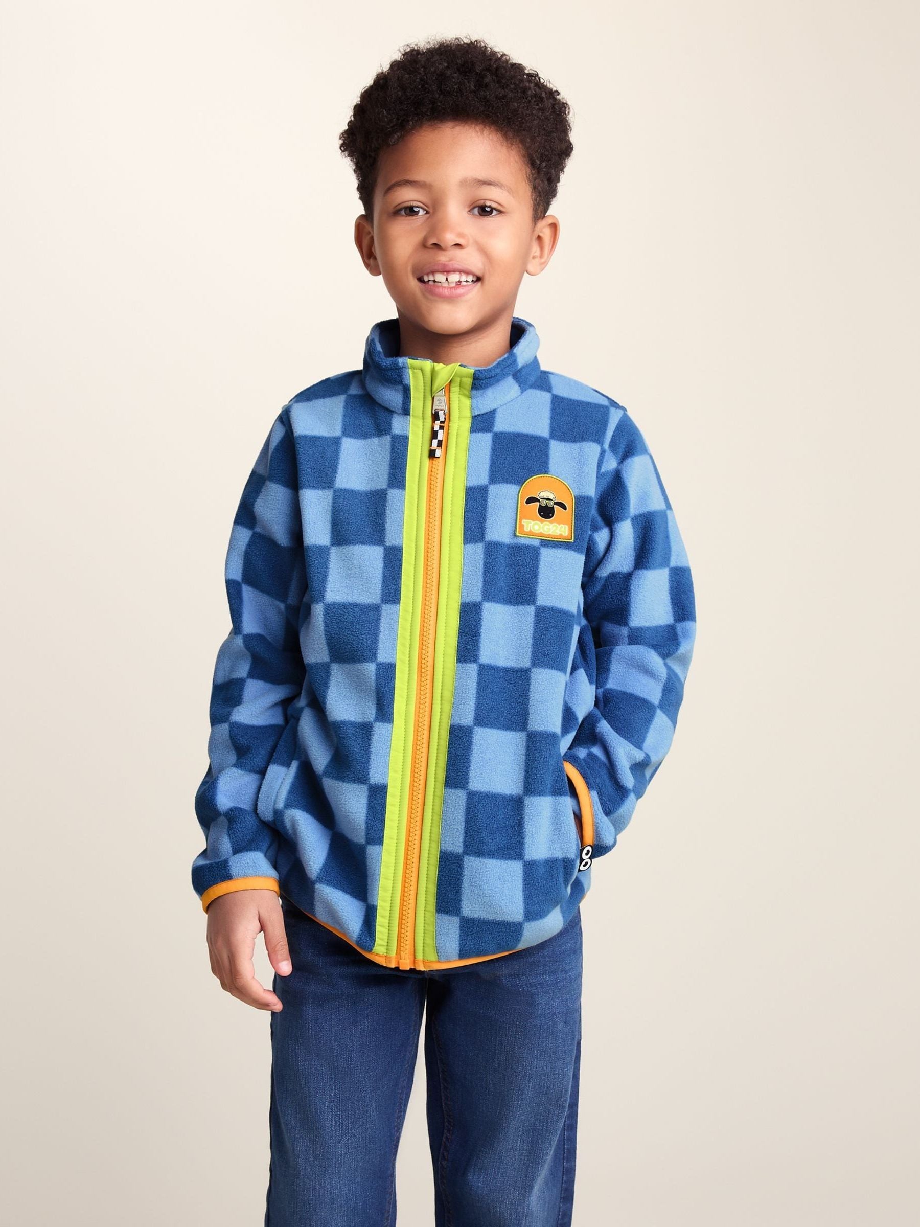 Dsiney Kidz - Tog 24 Blue Lacaune Kids Shaun The Sheep Fleece Zip Jacket image 1