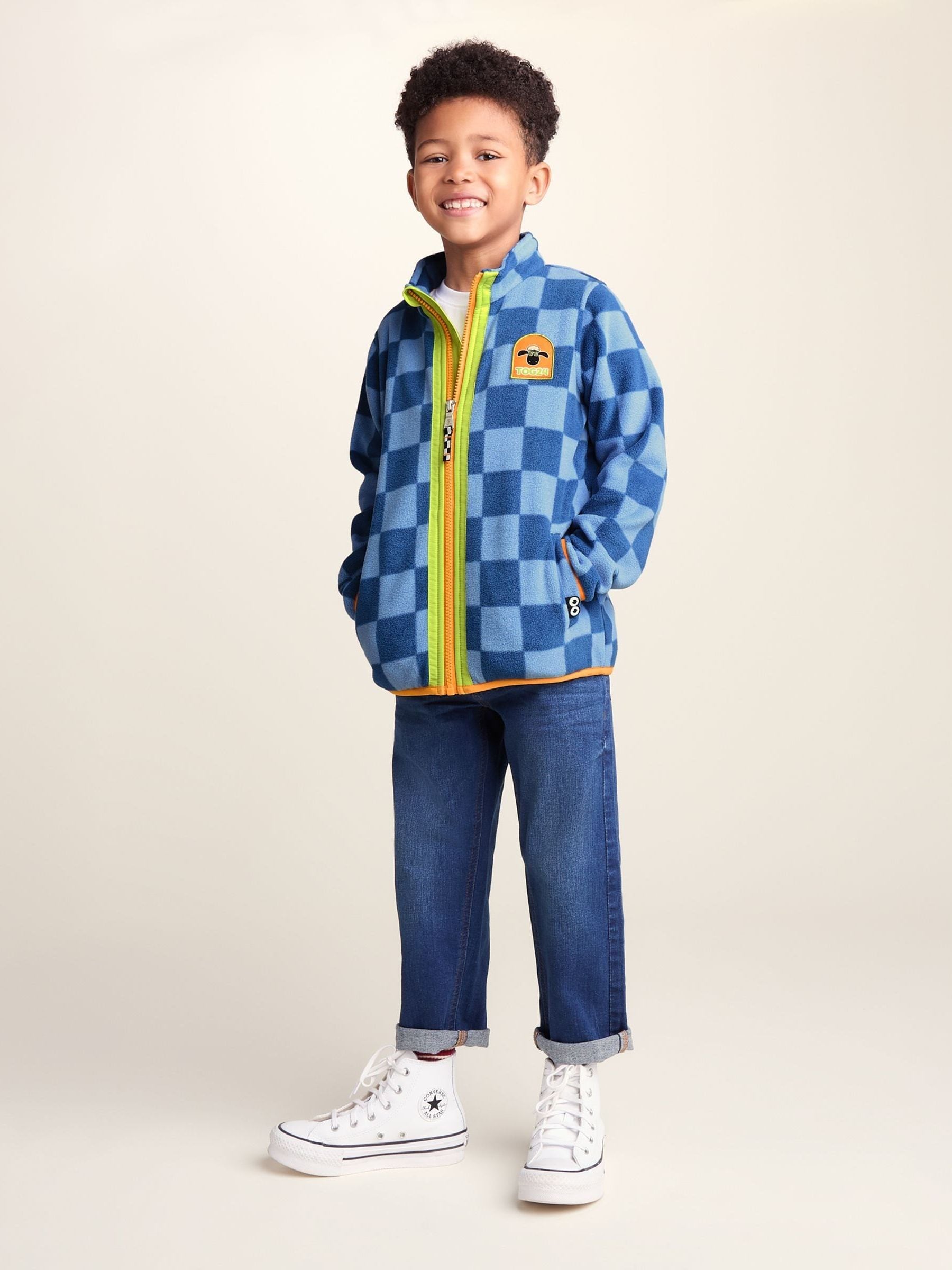 Dsiney Kidz - Tog 24 Blue Lacaune Kids Shaun The Sheep Fleece Zip Jacket image 2