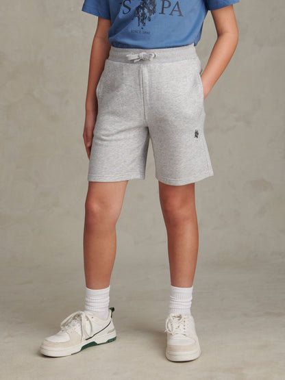 Dsiney Kidz - U.S. Polo Assn. Grey Double Horsemen Sweat Shorts image 1