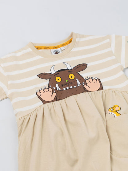 Vanilla Underground Brown Gruffalo & Friends Stripe Dress image 5