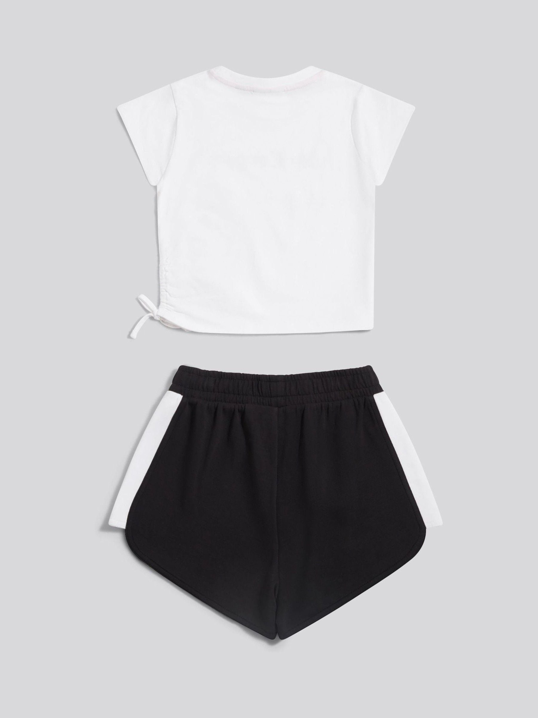 Dsiney Kidz - Juicy Couture Black Side Panel Shorts & Ruched Side T-Shirt Set image 2