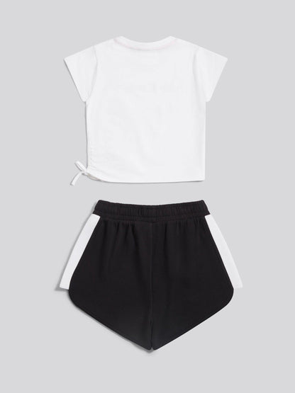 Dsiney Kidz - Juicy Couture Black Side Panel Shorts & Ruched Side T-Shirt Set image 2