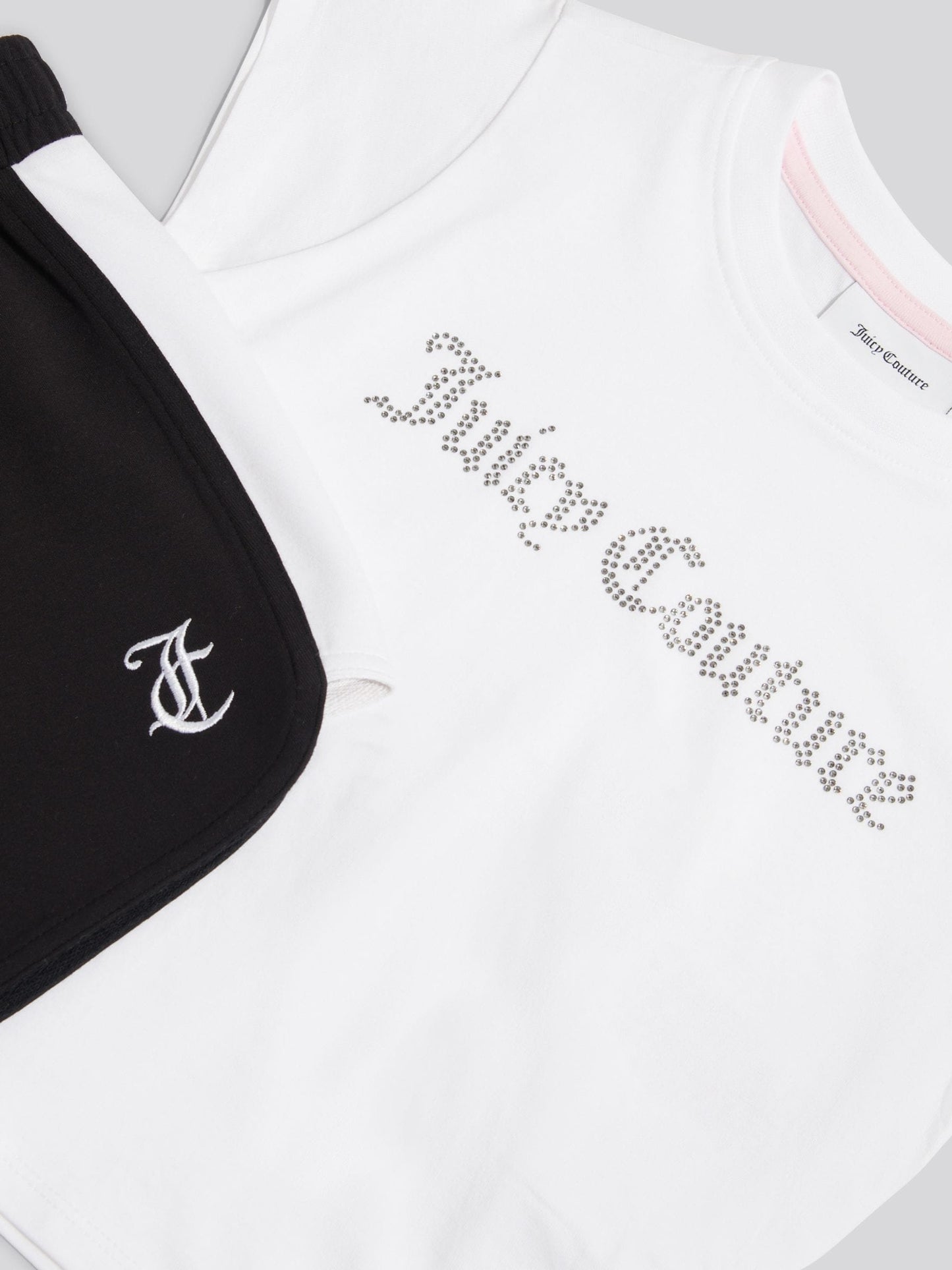Dsiney Kidz - Juicy Couture Black Side Panel Shorts & Ruched Side T-Shirt Set image 3