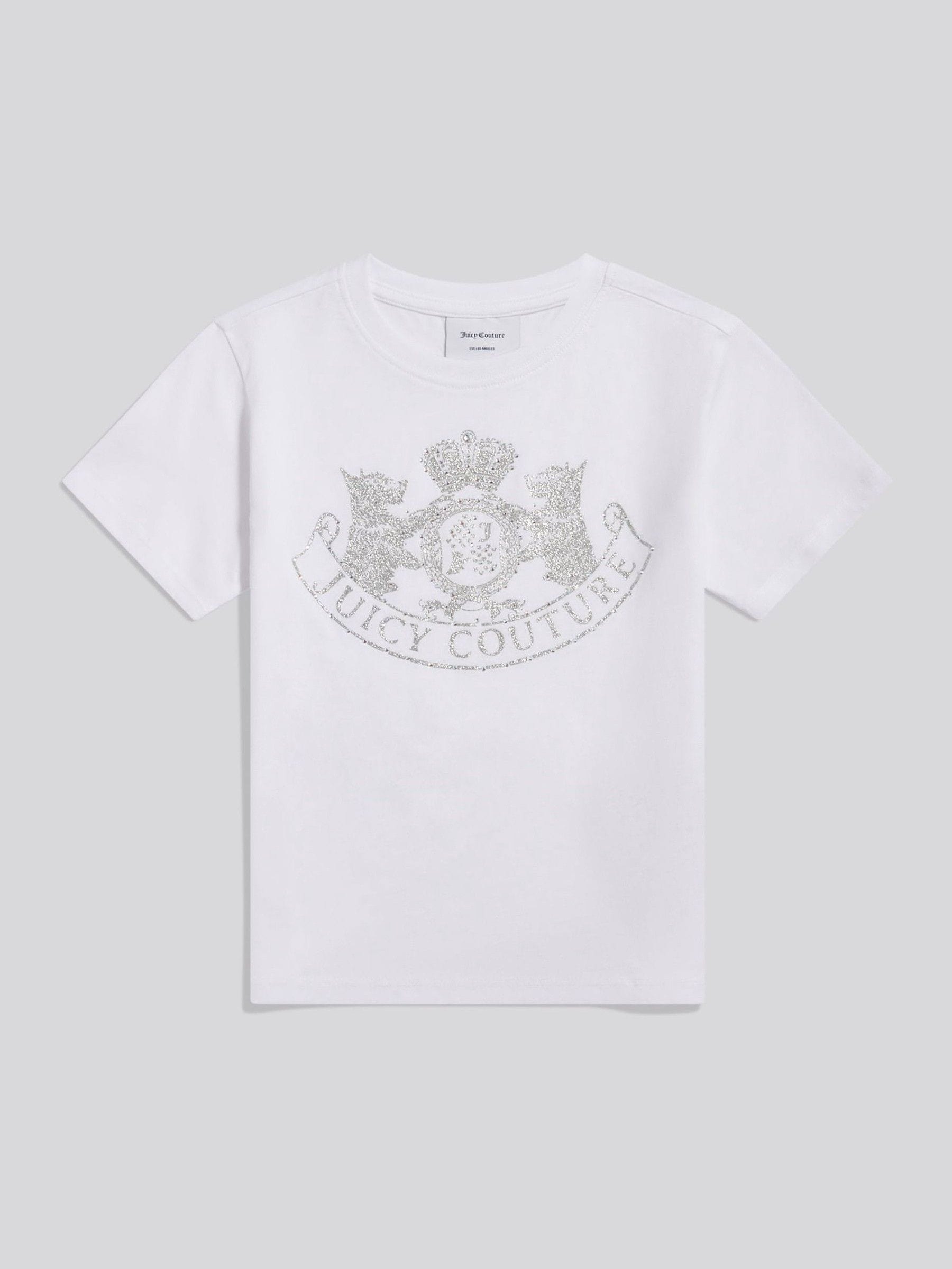 Dsiney Kidz - Juicy Couture White Heritage Diamante Fitted T-Shirt image 1