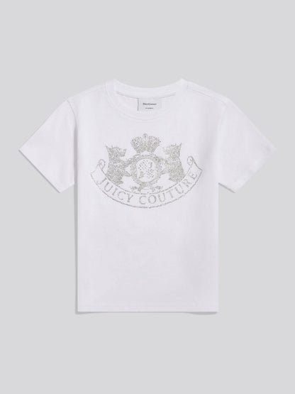 Dsiney Kidz - Juicy Couture White Heritage Diamante Fitted T-Shirt image 1
