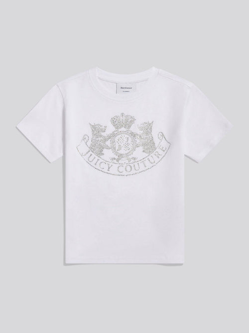 Dsiney Kidz - Juicy Couture White Heritage Diamante Fitted T-Shirt image 1