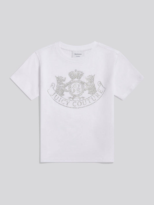 Dsiney Kidz - Juicy Couture White Heritage Diamante Fitted T-Shirt image 1