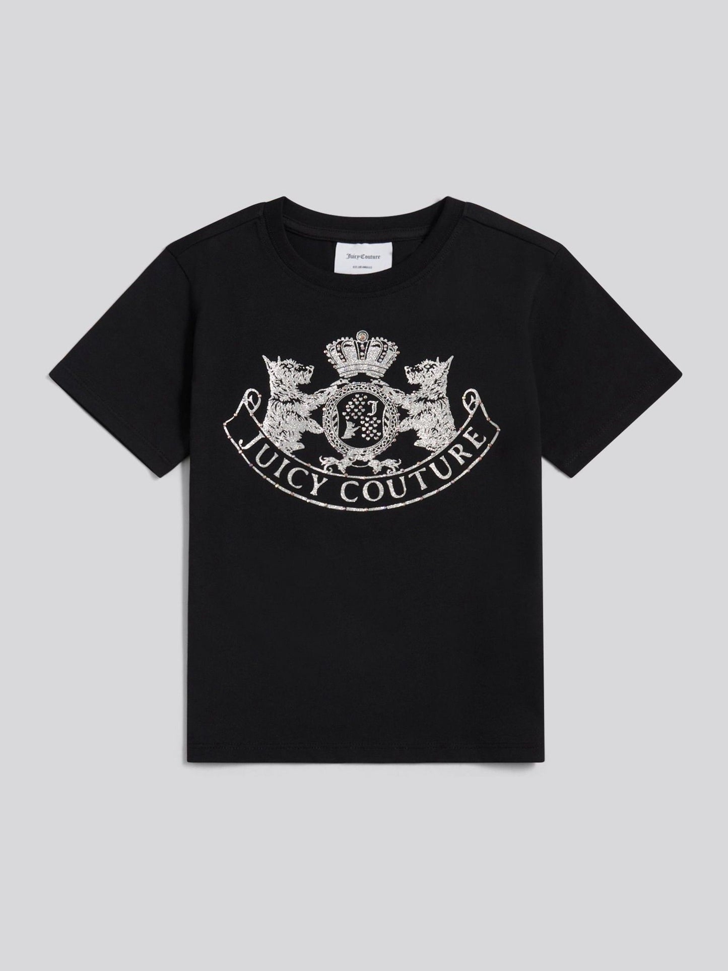 Dsiney Kidz - Juicy Couture Black Heritage Diamante Fitted T-Shirt image 1